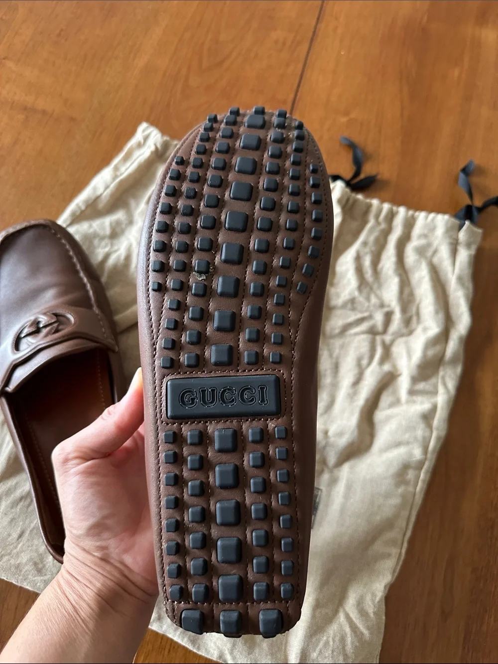 Gucci brown leather